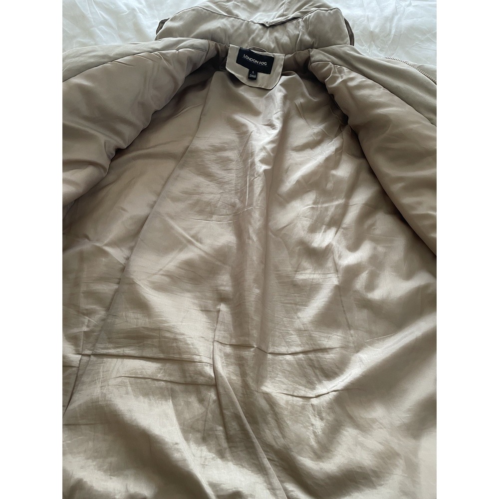London Fog Women's Winter Coat Removable Hood Size Large Zip Snap Closure Soft - Picture 9 of 12